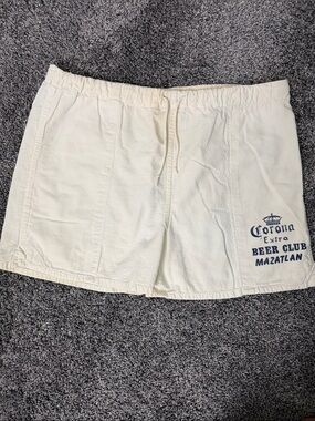 VTG 80’s “Corona Extra Beer Club Mazatlan” Cream Shorts - 34/35